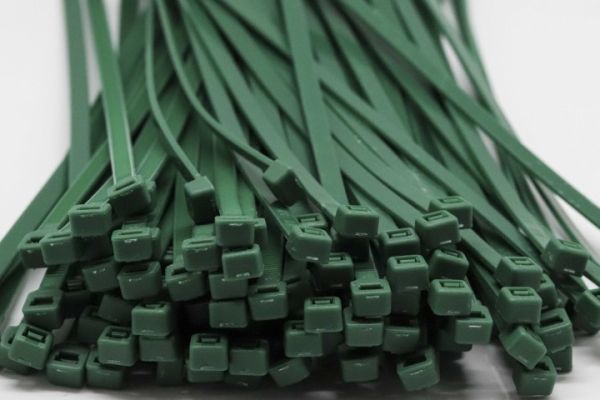 2.5mm x 200mm Dark Green Cable Ties 100pcs