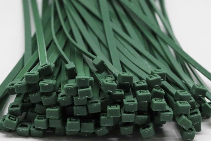 2.5mm x 200mm Dark Green Cable Ties 100pcs